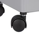 Etajera cu 4 rafturi, Relaxdays, din plastic si inox, gri, 98 x 15.5 x 40.5 cm - imagine 8