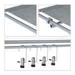 Suport cu 4 rafturi pentru pantofi, Relaxdays, 4 agatatori, dimensiuni 119 x 60 x 30 cm, capacitate 16 perechi pantofi, gri - imagine 6