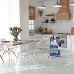 Etajera 3 rafturi Relaxdays, din metal si plastic, albastru inchis, 86 x 43 x 42 cm - imagine 5