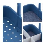 Etajera 3 rafturi Relaxdays, din metal si plastic, albastru inchis, 86 x 43 x 42 cm - imagine 7