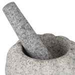 Mojar cu pistil, granit, gri, 10 x 15,5 - imagine 6