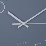 Ceas perete, bucatarie, sufragerie, decorativ, modern, cifre arabe, 30 x 4 cm, alb/gri - imagine 6
