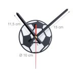 Ceas decorativ de perete, DIY,, Fotbal”, 50 - 100 cm, Efect 3D, alb/negru - imagine 6