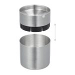 Scrumiera din otel inoxidabil cu capac, rezistenta la vant, pentru interior/exterior, gri, 8,5 x 7 cm - imagine 8