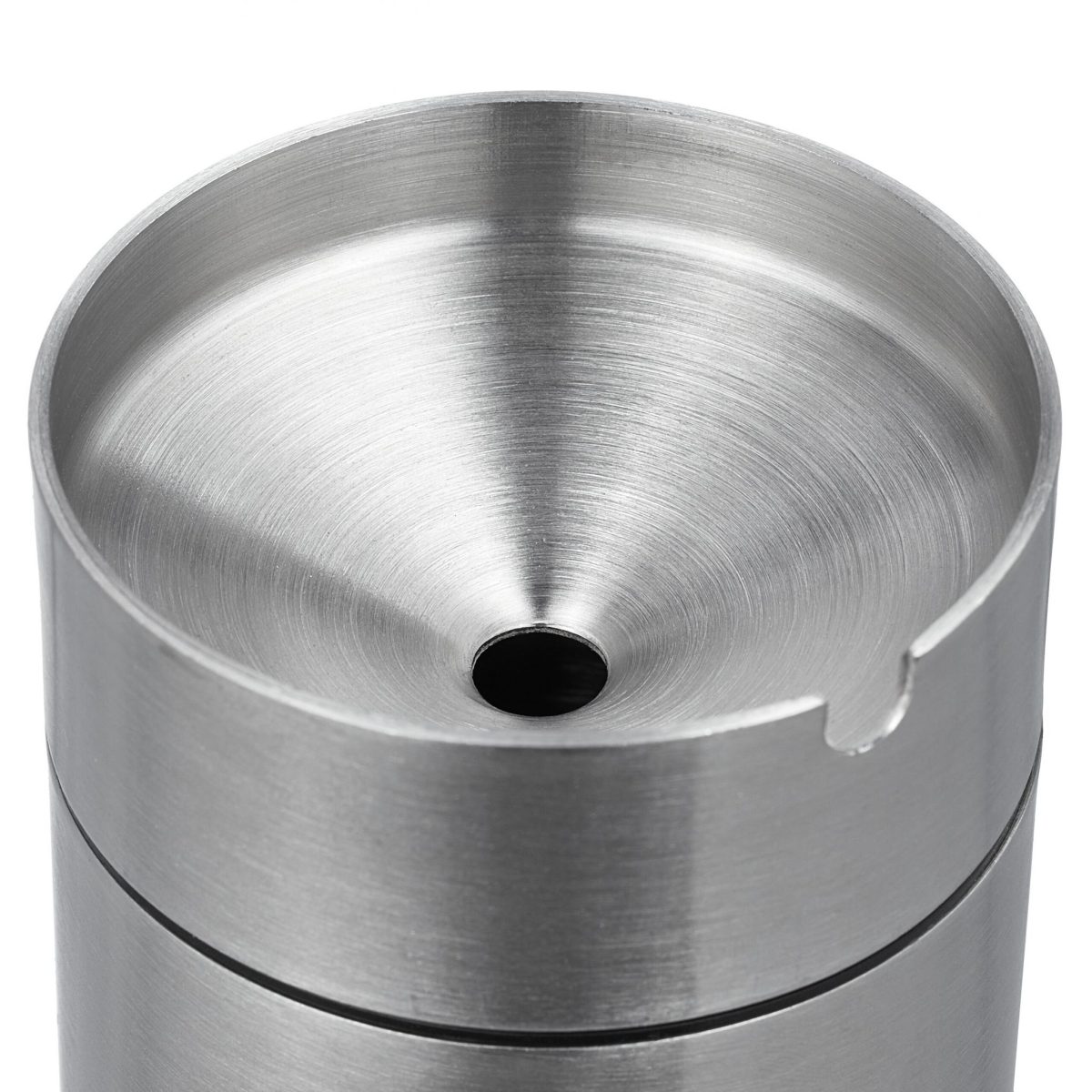 Scrumiera din otel inoxidabil cu capac, rezistenta la vant, pentru interior/exterior, gri, 8,5 x 7 cm - imagine 5
