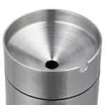 Scrumiera din otel inoxidabil cu capac, rezistenta la vant, pentru interior/exterior, gri, 8,5 x 7 cm - imagine 5