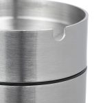 Scrumiera din otel inoxidabil cu capac, rezistenta la vant, pentru interior/exterior, gri, 8,5 x 7 cm - imagine 6