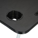 Masa de laptop multifunctionala, suport tableta/telefon/cana sau pahar, pliabila, 26 x 63 x 40 cm - imagine 7
