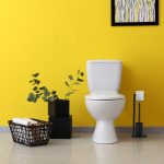 Set suport hartie igienica si perie toaleta, otel, design modern, 53 x 20,5 cm, negru - imagine 2