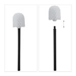 Set suport hartie igienica si perie toaleta, otel, design modern, 53 x 20,5 cm, negru - imagine 7