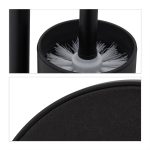 Set suport hartie igienica si perie toaleta, otel, design modern, 53 x 20,5 cm, negru - imagine 8