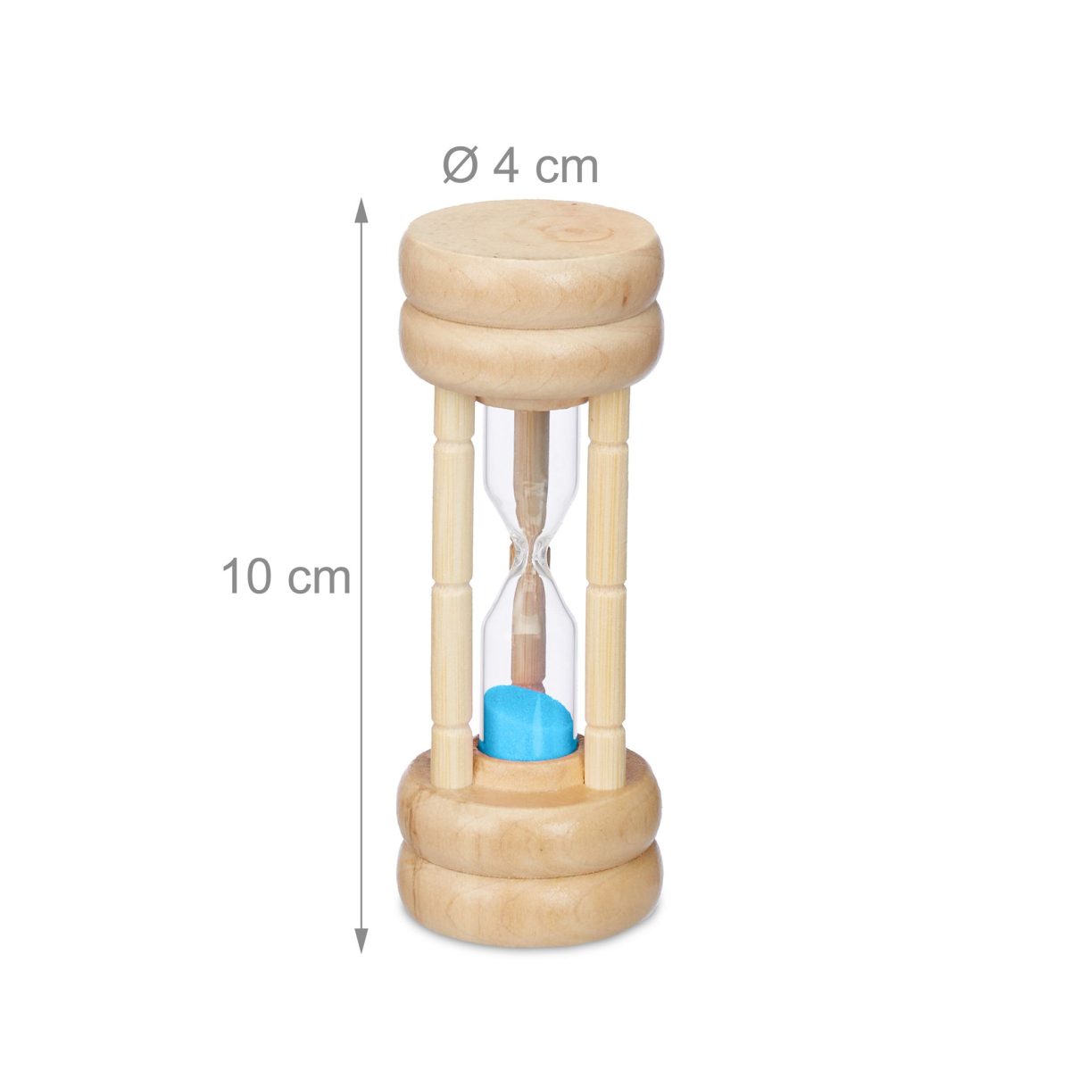 Set 4 clepsidre, timpi diferiti, multifunctionale, multicolore, 10 x 4 cm - imagine 4