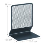 Set 2 suporturi pentru carti, metal, negru, 17 x 13,5 x 10,5 cm - imagine 4