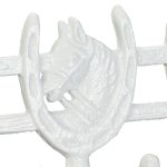 Cuier de perete, model vintage, , 6 carlige, 11 x 36,5 x 3,5 cm, alb - imagine 7