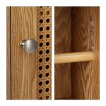 Dulap baie cu suport hartie igienica, 3 rafturi de depozitare, 80 x 20,5 x 21 cm, maro - imagine 7