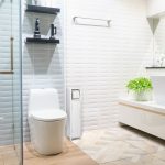 Dulap baie cu suport hartie igienica, 2 rafturi de depozitare, MDF,  71 x 18 x 20 cm, alb - imagine 3