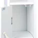 Dulap baie cu suport hartie igienica, 2 rafturi de depozitare, MDF,  71 x 18 x 20 cm, alb - imagine 8