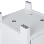 Dulap baie cu suport hartie igienica, 2 rafturi de depozitare, MDF,  71 x 18 x 20 cm, alb - imagine 9