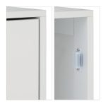 Dulap baie, suspendat, 2 rafturi reglabile, inchidere magnetica, 50 x 30 x 18,5 cm, MDF, alb - imagine 6