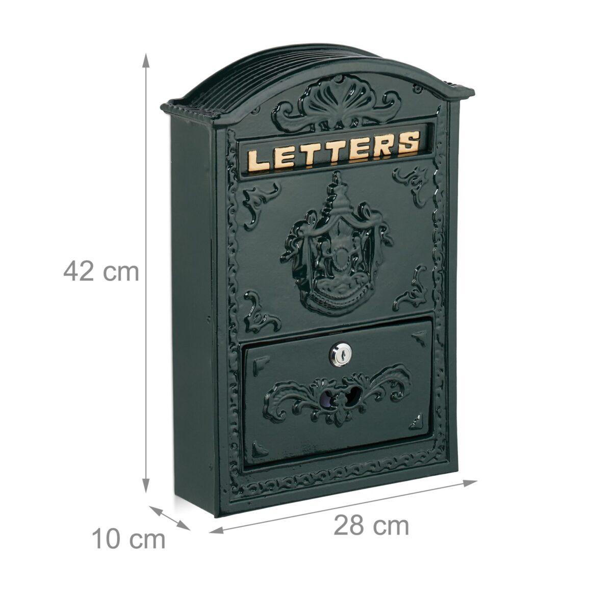 Cutie postala, design nostalgic, 42 x 28 x 10 cm, verde - imagine 6