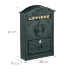 Cutie postala, design nostalgic, 42 x 28 x 10 cm, verde - imagine 6