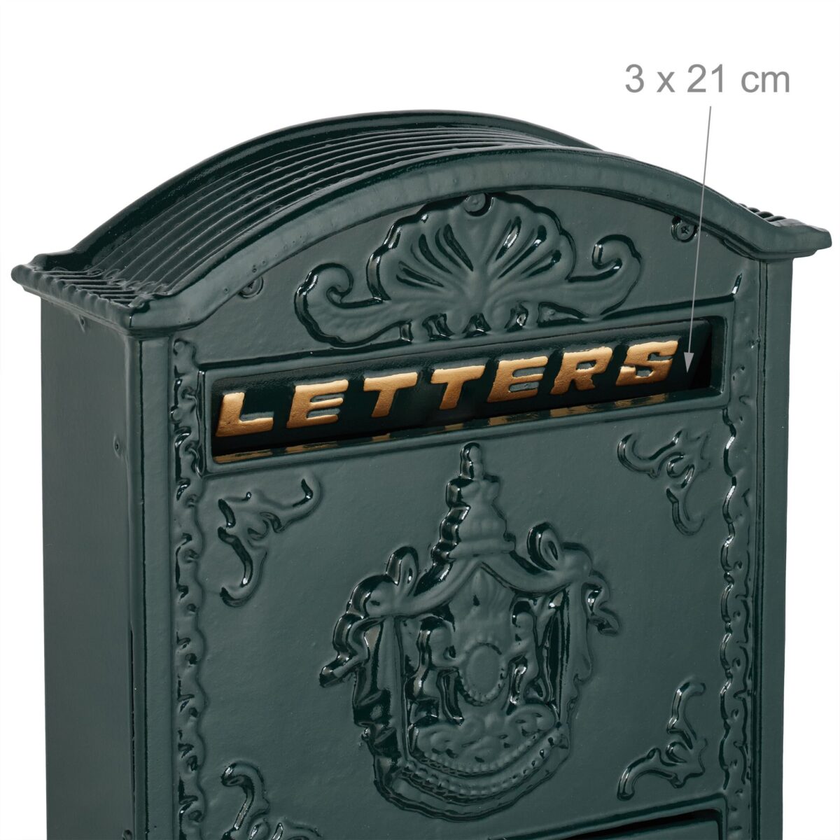 Cutie postala, design nostalgic, 42 x 28 x 10 cm, verde - imagine 7