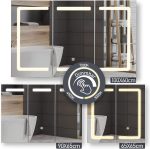 Dulap de baie cu oglinda LED, touch, lumina reglabila rece/calda/neutra, MDF/sticla, A+, 100 x 60 x 13 cm - imagine 5