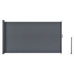 Paravan separator lateral Dubai, retractabil, pentru gradina, impermeabil si reglabil, 500 x 160 cm, antracit - imagine 8