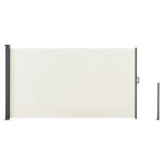 Paravan separator lateral Dubai, retractabil, pentru gradina, 500 x 200, bej, impermeabil si reglabil - imagine 6