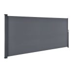 Paravan separator lateral Dubai, retractabil, pentru gradina, impermeabil si reglabil, 500 x 160 cm, antracit
