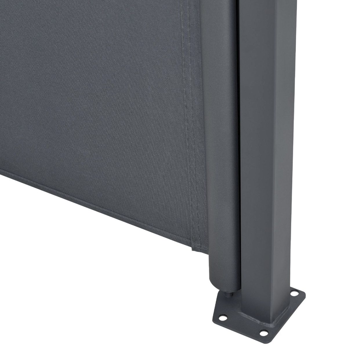 Paravan separator lateral Dubai, retractabil, pentru gradina, impermeabil si reglabil, 500 x 160 cm, antracit - imagine 3