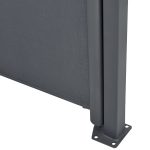 Paravan separator lateral Dubai, retractabil, pentru gradina, impermeabil si reglabil, 500 x 160 cm, antracit - imagine 3
