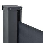 Paravan separator lateral Dubai, retractabil, pentru gradina, impermeabil si reglabil, 500 x 160 cm, antracit - imagine 4