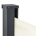 Paravan separator lateral Dubai, retractabil, pentru gradina, 500 x 200, bej, impermeabil si reglabil - imagine 5