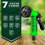 Furtun de udat gradina cu 8 functii, flexibil, extensibil pana la 7.5 m, cu accesorii incluse, verde - imagine 2