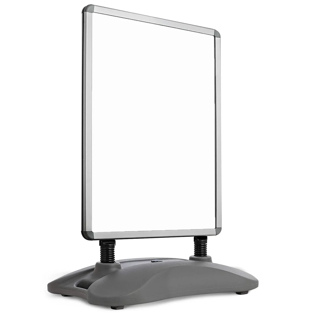 Panou publicitar dublu, prevazut cu 2 rame click, 115x64x35 cm, aluminiu, gri - imagine 2