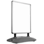 Panou publicitar dublu, prevazut cu 2 rame click, 115x64x35 cm, aluminiu, gri - imagine 2