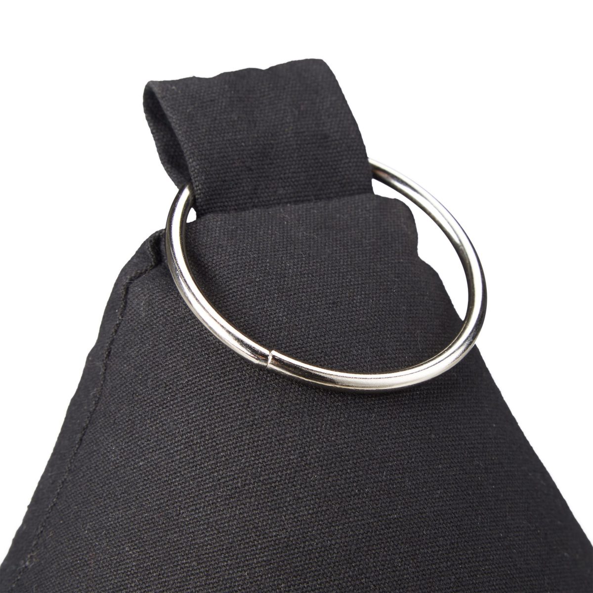 Opritor de usa decorativ, cu stea, negru/alb, 23x11 cm, bumbac/nisip/metal - imagine 7