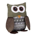 Opritor de usa decorativ bufnita, din material textil, 24 x 14 x 14 cm, greutate 1 Kg - imagine 3