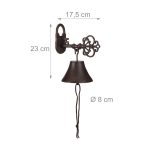 Sonerie decorativa, din fonta, farmec antic, 23 x 10,5 x 17,5 cm - imagine 5