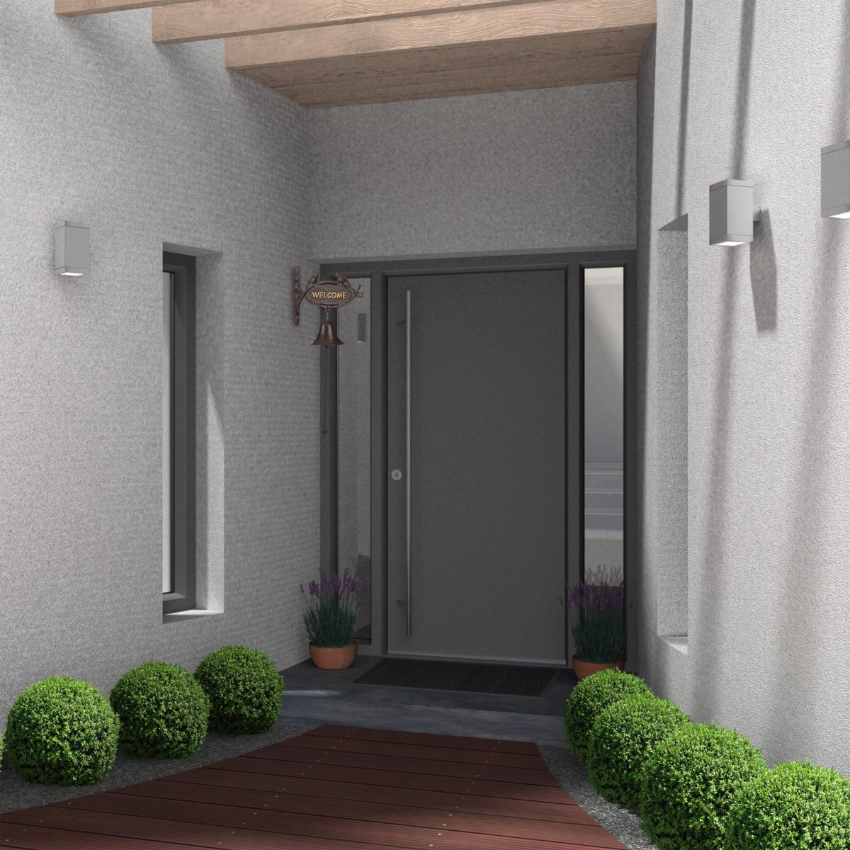 Sonerie decorativa welcome, din fonta, farmec antic, cu snur,  20 x 25 x 3 cm - imagine 6