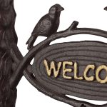 Sonerie decorativa welcome, din fonta, farmec antic, cu snur,  20 x 25 x 3 cm - imagine 8