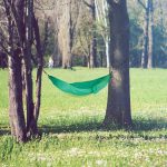 Hamac, pentru 2 persoane, capacitate pana la 200kg, verde, 130cm x 220cm, Relaxdays - imagine 3