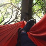 Hamac, pentru 2 persoane, capacitate pana la 200kg, verde, 130cm x 220cm, Relaxdays - imagine 4