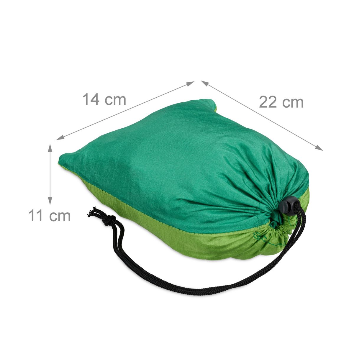 Hamac, pentru 2 persoane, capacitate pana la 200kg, verde, 130cm x 220cm, Relaxdays - imagine 6