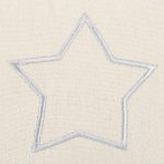 Opritor de usa decorativ, cu stea, crem/alb, din poliester/nisip, 18,5x14x10 cm - imagine 7