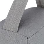 Opritor de usa decorativ, cu stea, gri/alb, din poliester/nisip, 18,5x14x10 cm - imagine 3