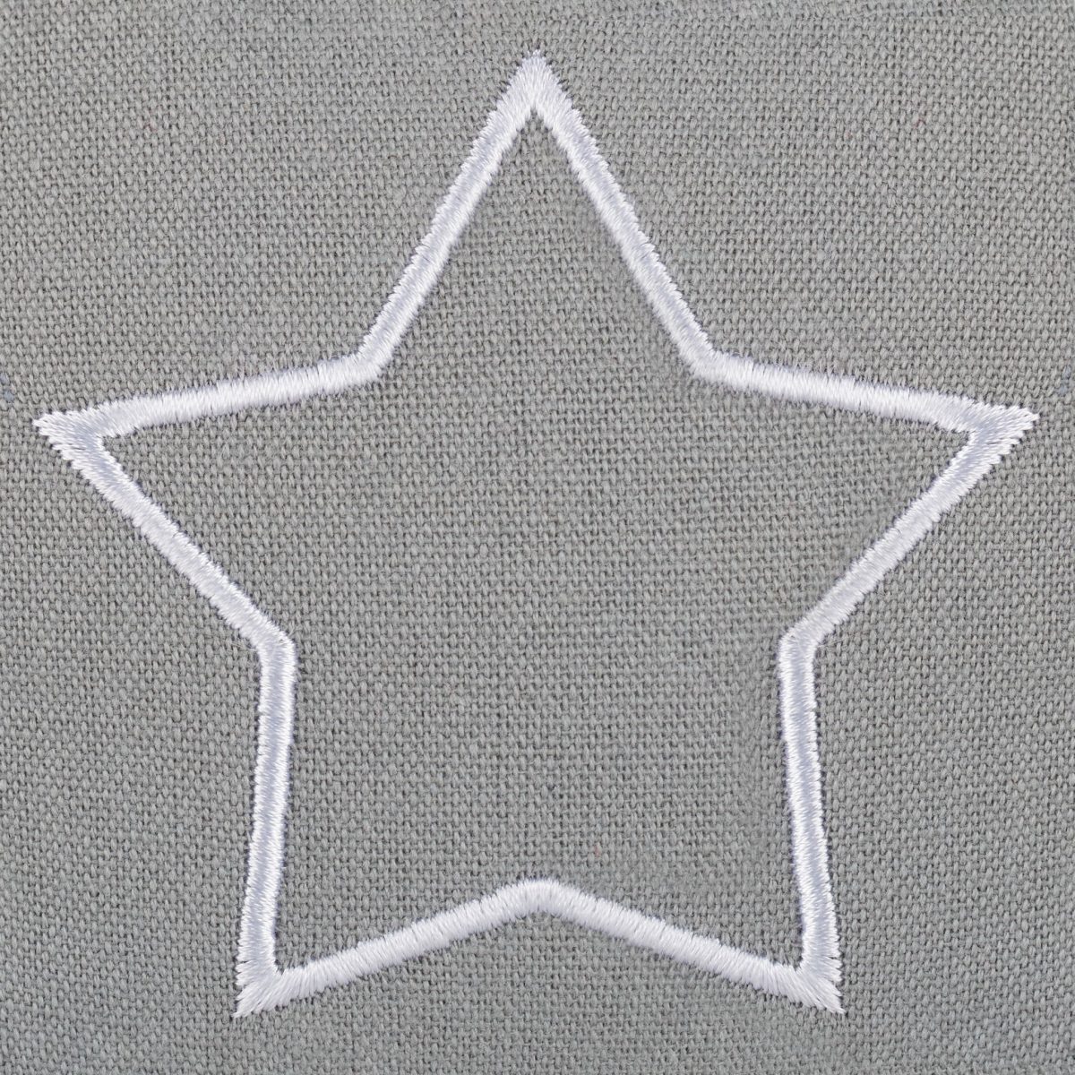 Opritor de usa decorativ, cu stea, gri/alb, din poliester/nisip, 18,5x14x10 cm - imagine 2