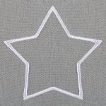 Opritor de usa decorativ, cu stea, gri/alb, din poliester/nisip, 18,5x14x10 cm - imagine 2