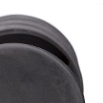 Opritor de usa decorativ, cu stea, plastic/cauciuc, 8 x 7 cm, negru/alb - imagine 8